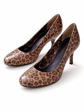 Arturo Chiang Noemy Leopard Print Pumps Size 8M Brown Animal Print 3.5” Heel